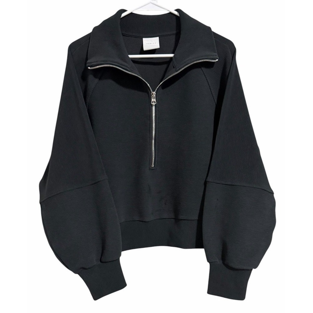 Varley Milano Half Zip Sweat Black Women's Size Medium